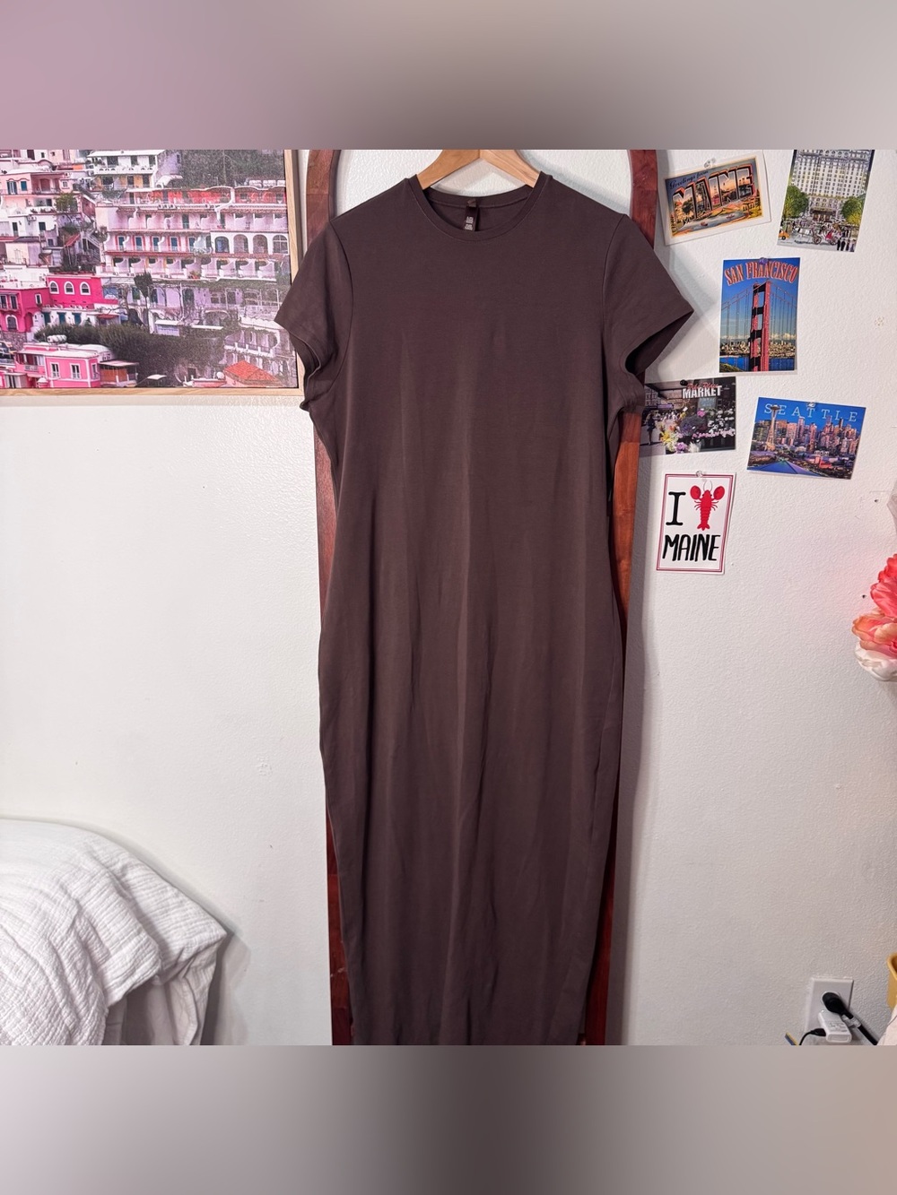 Skims Vintage T-Shirt Long Maxi Dress chocolate brown - Picture 4 of 8